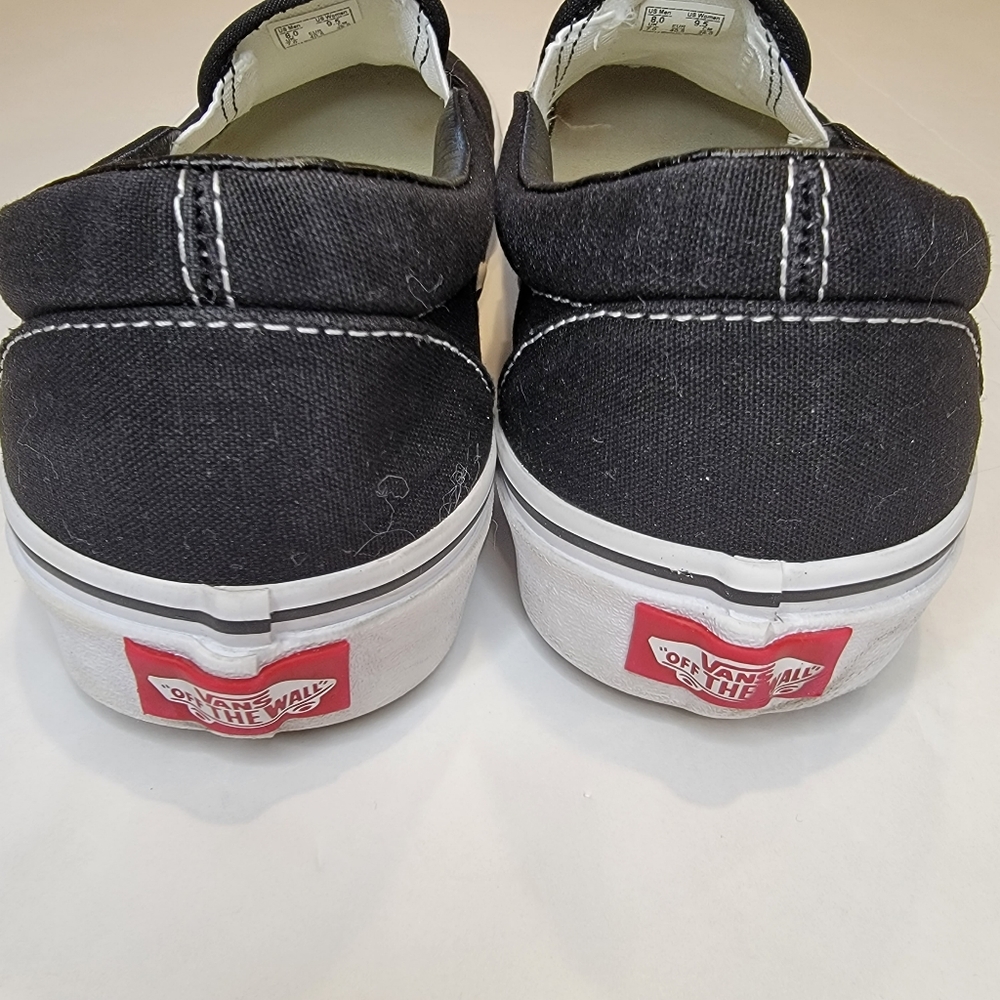 Vans Off The Wall Black & White Slip On Sneaker Size Men's 8 (Women's 9.5) - Picture 4 of 13